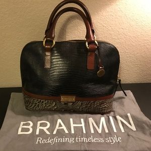 Brahmin Vivian Tri-color Handbag.